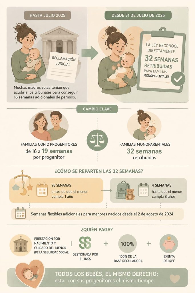 Permisos de maternidad y paternidad por cuidado del menor